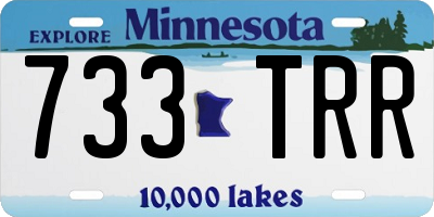 MN license plate 733TRR