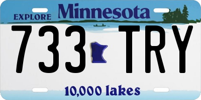 MN license plate 733TRY