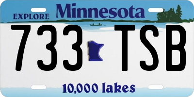 MN license plate 733TSB