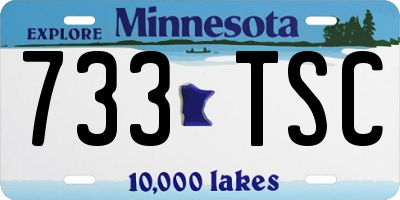 MN license plate 733TSC