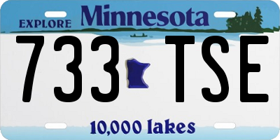 MN license plate 733TSE