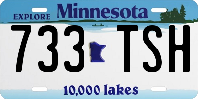 MN license plate 733TSH