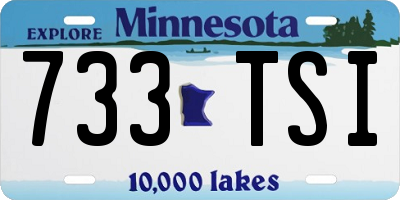 MN license plate 733TSI