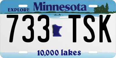 MN license plate 733TSK
