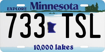 MN license plate 733TSL
