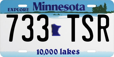 MN license plate 733TSR