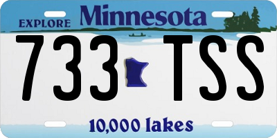 MN license plate 733TSS