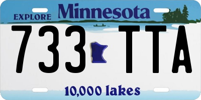 MN license plate 733TTA