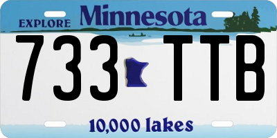 MN license plate 733TTB