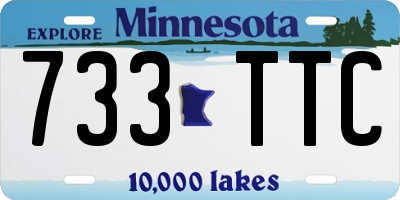 MN license plate 733TTC