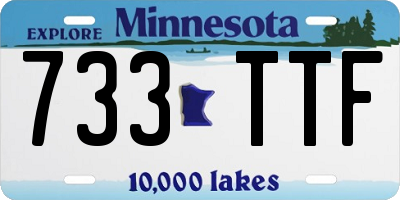 MN license plate 733TTF