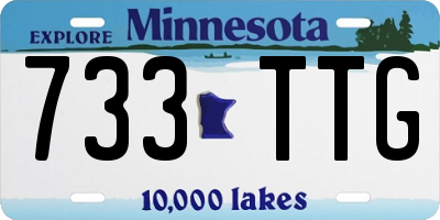 MN license plate 733TTG