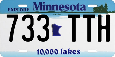 MN license plate 733TTH