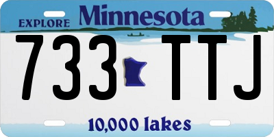 MN license plate 733TTJ