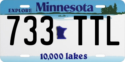 MN license plate 733TTL