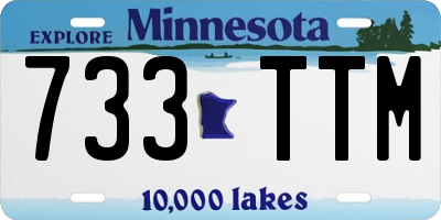 MN license plate 733TTM