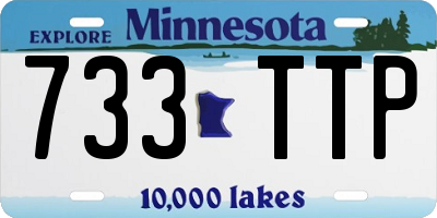 MN license plate 733TTP