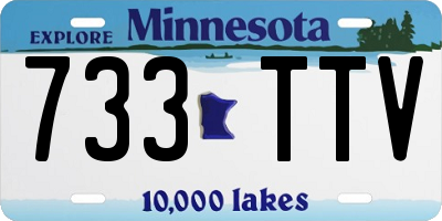 MN license plate 733TTV