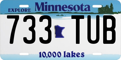 MN license plate 733TUB