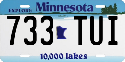 MN license plate 733TUI