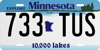 MN license plate 733TUS