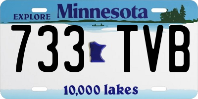 MN license plate 733TVB