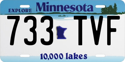 MN license plate 733TVF