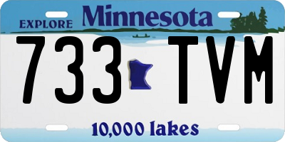 MN license plate 733TVM