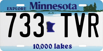 MN license plate 733TVR