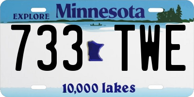 MN license plate 733TWE
