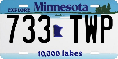 MN license plate 733TWP