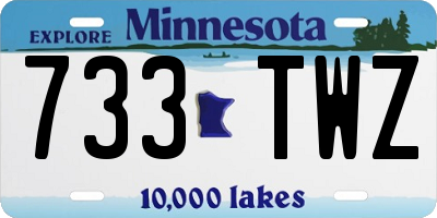 MN license plate 733TWZ