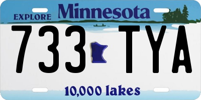 MN license plate 733TYA