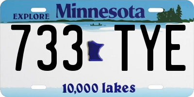 MN license plate 733TYE