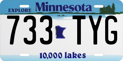 MN license plate 733TYG