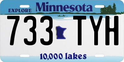 MN license plate 733TYH