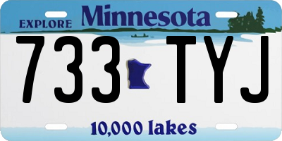 MN license plate 733TYJ
