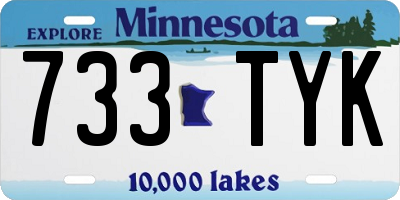 MN license plate 733TYK