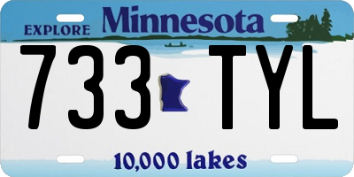 MN license plate 733TYL