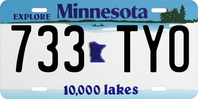 MN license plate 733TYO