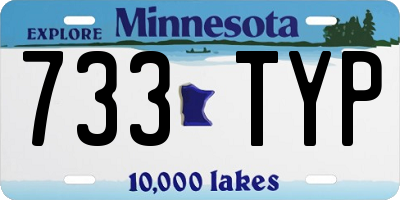 MN license plate 733TYP