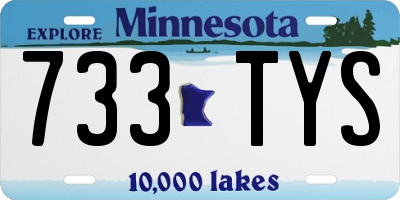 MN license plate 733TYS