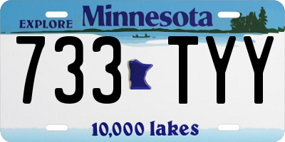 MN license plate 733TYY