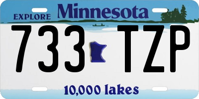 MN license plate 733TZP