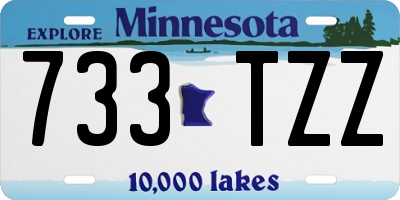 MN license plate 733TZZ