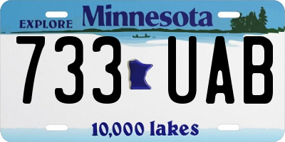 MN license plate 733UAB