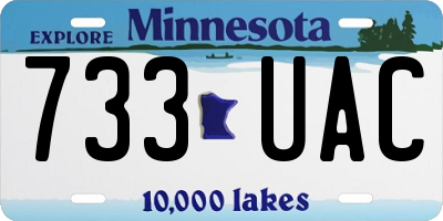 MN license plate 733UAC