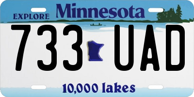 MN license plate 733UAD