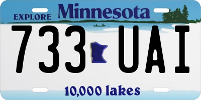 MN license plate 733UAI