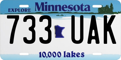 MN license plate 733UAK